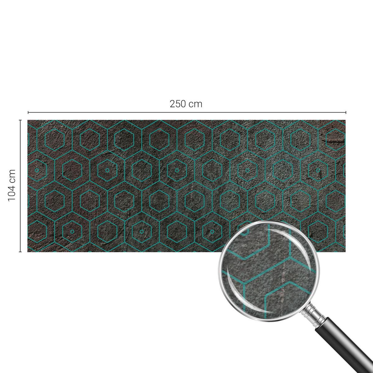 FOTOTAPETE 250x104 cm - Geometrisches Muster - Braun, Textil (250/104cm) - Wallfluent