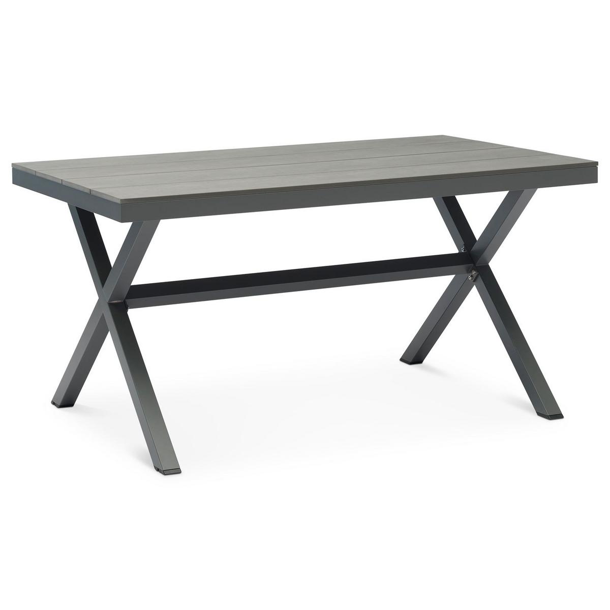 GARTENTISCH WINDY grau - Grau, Metall (90/150/75cm) - IDIMEX