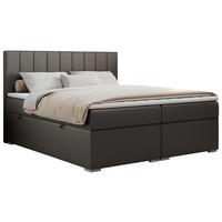 BOXBETT ALLY 160/200 Dunkelgrau Kunstleder - H3 - Dunkelgrau, Holz/Textil (160/200cm) - MKS