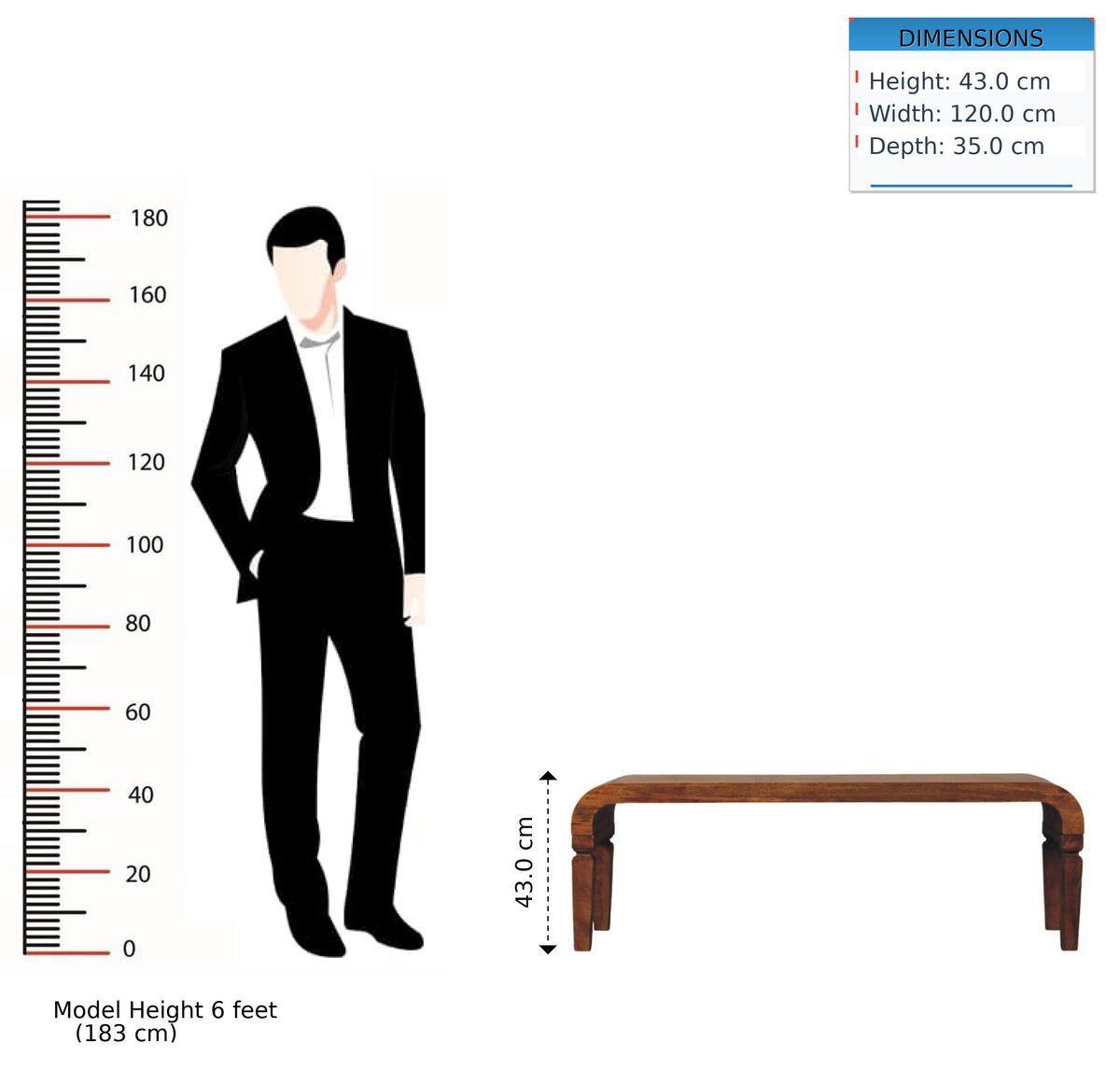 COUCHTISCH mit Amber-Eichen-Finish, abgerundete Beine, braun - Braun, Holz (35/120/43cm) - Artisan Furniture