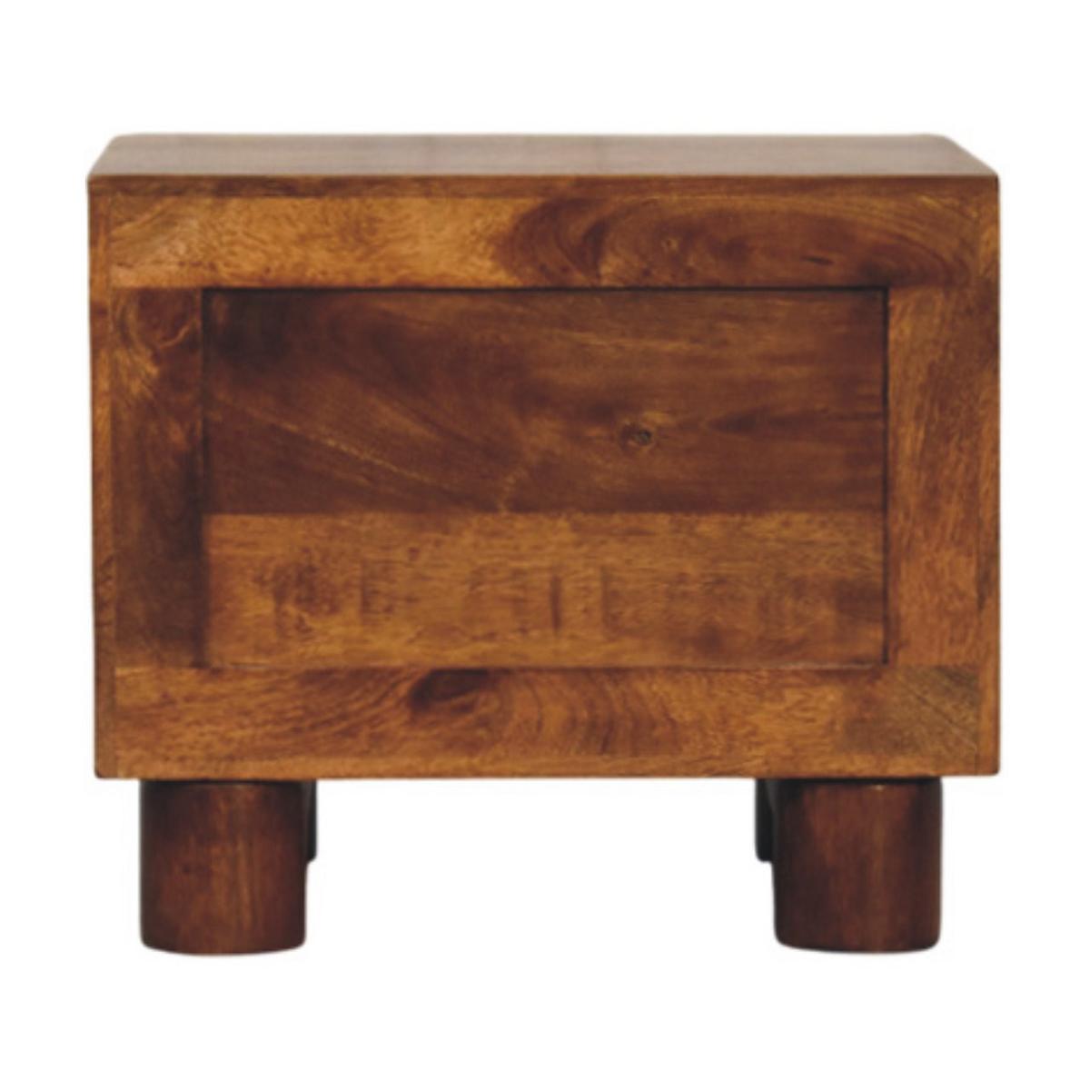 NACHTTISCH mit Kastanien-Finish, 2 Schubladen, dunkelbraun. - Dunkelbraun, Holz (45/39/35cm) - Artisan Furniture