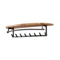GARDEROBE LUANA Schwarz Akazie - Schwarz, Metall (100/20/30cm) - KAWOLA