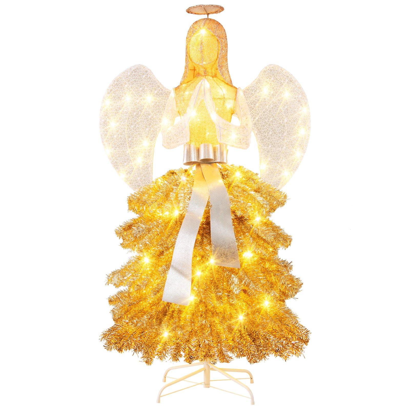 WEIHNACHTSBAUM 157cm Weiß - Weiß, Metall (157cm) - COSTWAY