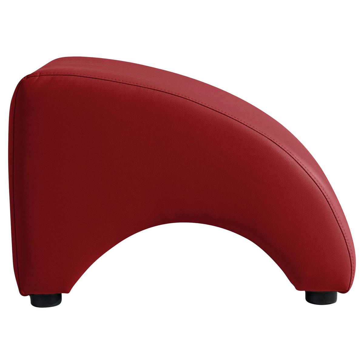 POLSTERHOCKER Kajsa Kunstleder chilli - Kirschrot, Kunststoff (52/37/54cm) - 58aufmkessel
