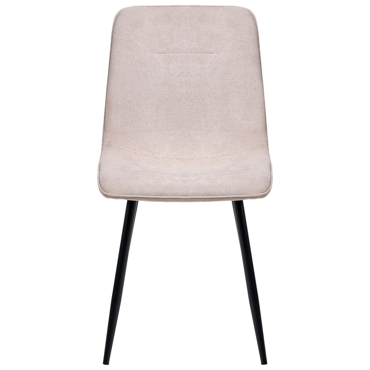 ESSZIMMERSTUHL 4er-Set Hellbeige Tuscola - Beige/Schwarz, Textil (46/88/58cm) - Beliani
