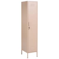 BÜROSCHRANK Metall Beige Frome - Beige, Metall (38/185/50cm) - Beliani