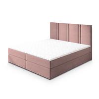 BOXBETT LARIO 140x200 cm mit Matratze und Topper - Rosa - Rosa, Holz (140/200cm) - MASSENO