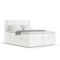 BOXBETT Jodan 120/200 cm Creme im Magic Velvet Stoff - Creme/Schwarz, Holz/Holzwerkstoff (120/200cm) - AltaBeds