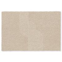 FUSSMATTE Parallele Linien - Leichte Textur - Beige Türmatte 180x120 cm - Beige, Kunststoff (180/0.4cm) - MuchoWow