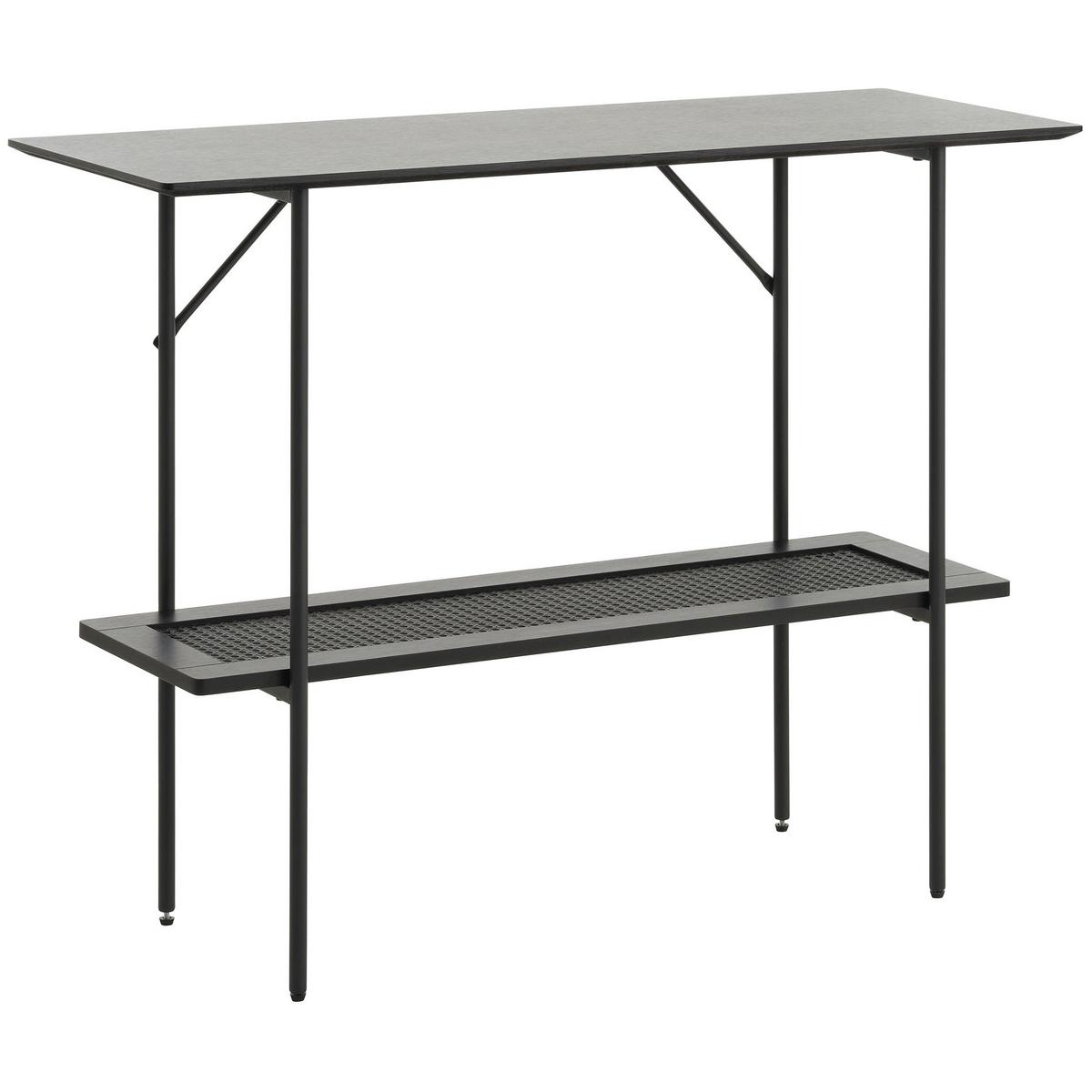 SCHMINKTISCH Mogest 100 cm - Dunkelbraun/Schwarz, Holzwerkstoff/Metall (100/75/37cm) - Selsey