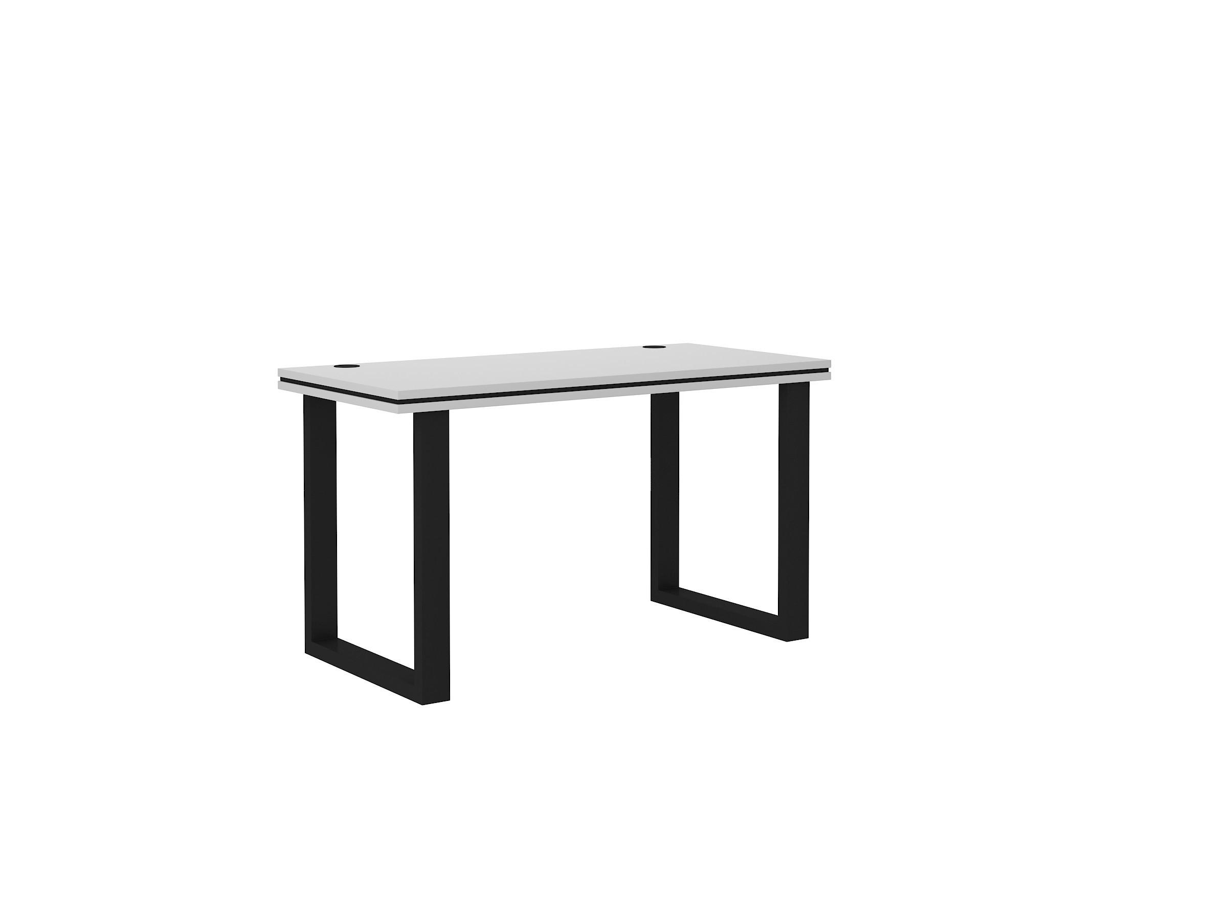 SCHREIBTISCH MALTESA 138x67x78,1 cm Bürotisch Computertisch, Grau - Grau, Holzwerkstoff (67/138/78.1cm) - MASSENO