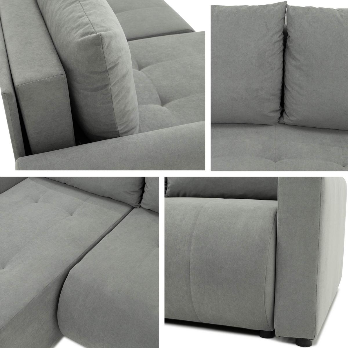 ECKSOFA Sprint - Schwarz/Naturfarben, Holz/Kunststoff (230/149cm) - MIRJAN24