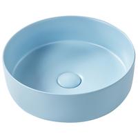AUFSATZWASCHBECKEN Blau 37 cm Keramik Gudar - Blau, Keramik (37/12/37cm) - Beliani