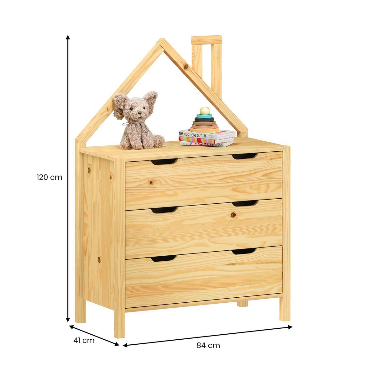 KOMMODE ELANO natur - Naturfarben, Holz (83/120/41cm) - IDIMEX