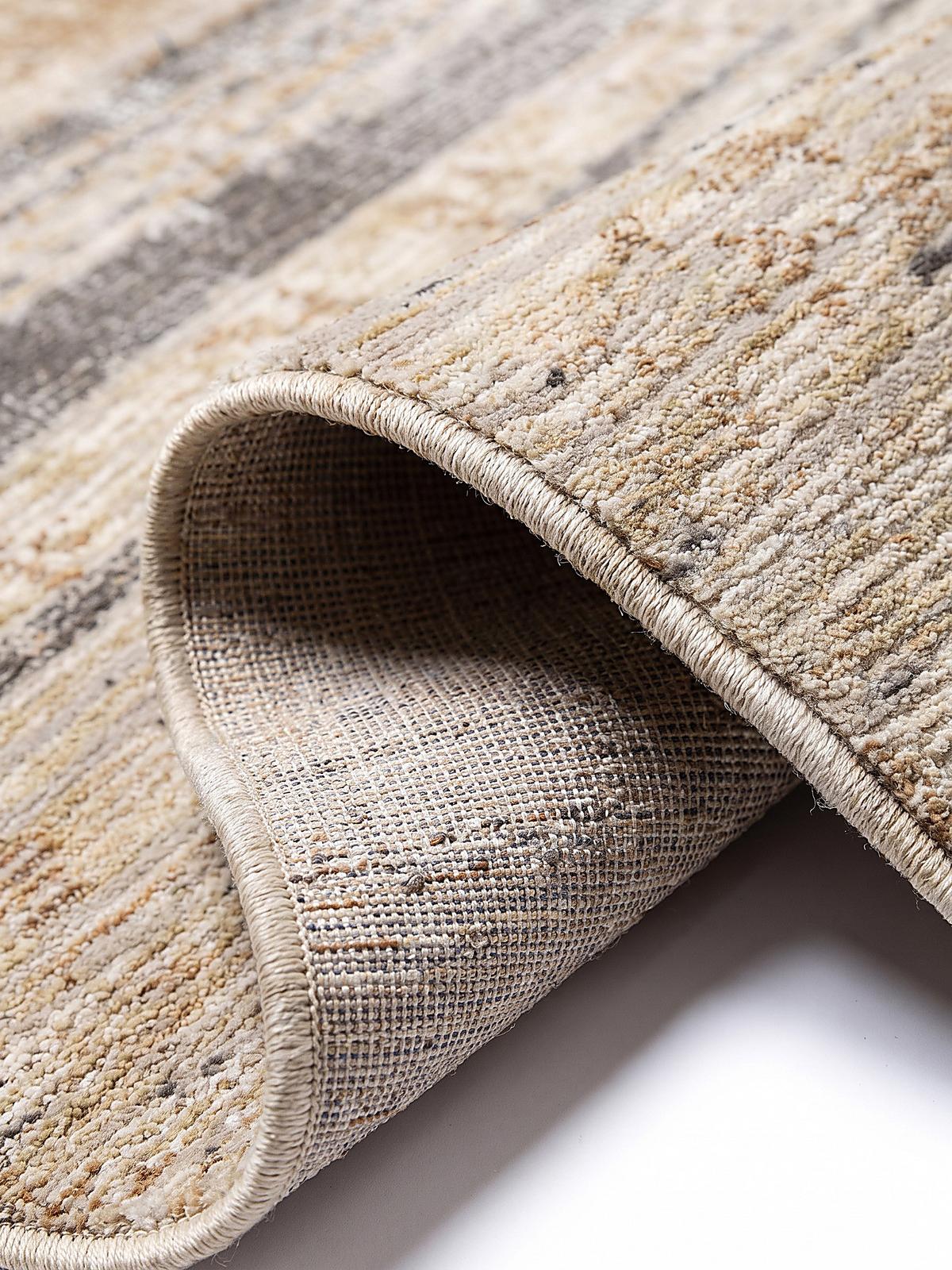 KURZFLORTEPPICH HORNER, Streifen, Natur, 120 x 160 cm - Beige, Textil (120/160cm) - KADIMA DESIGN