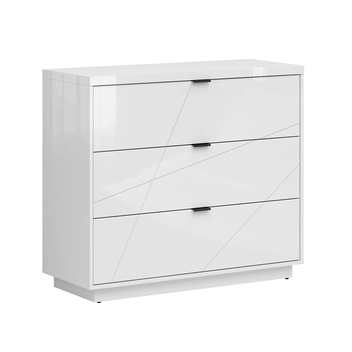 KOMMODE Sven Weiß - Weiß, Holzwerkstoff (106/93/42cm) - Petits-meubles
