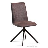 ESSZIMMERSTUHL (6er-Set) Dredi 47x92x60 Schwarz/Braun - Schwarz/Braun, Kunststoff (60/92/47cm) - 58aufmkessel