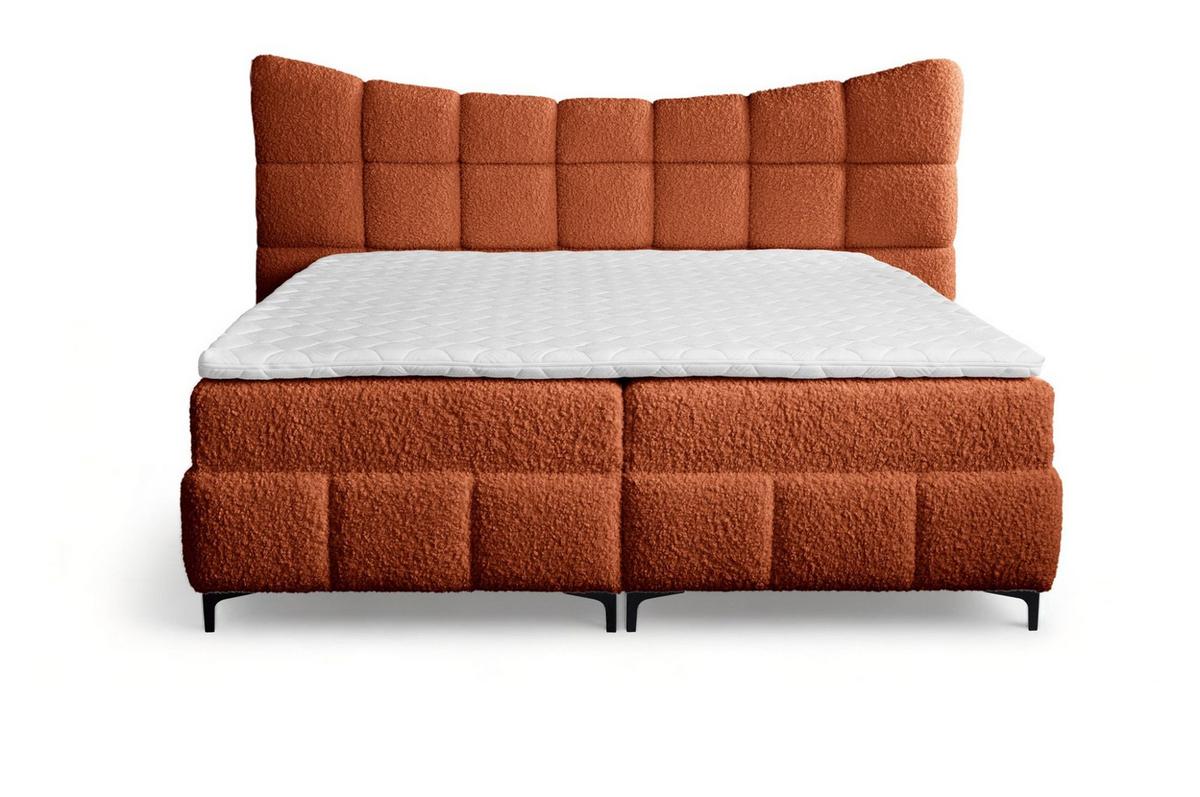BOXBETT Nova In Rolf - Rotbraun, Holzwerkstoff/Textil (160/200cm) - Fun Möbel