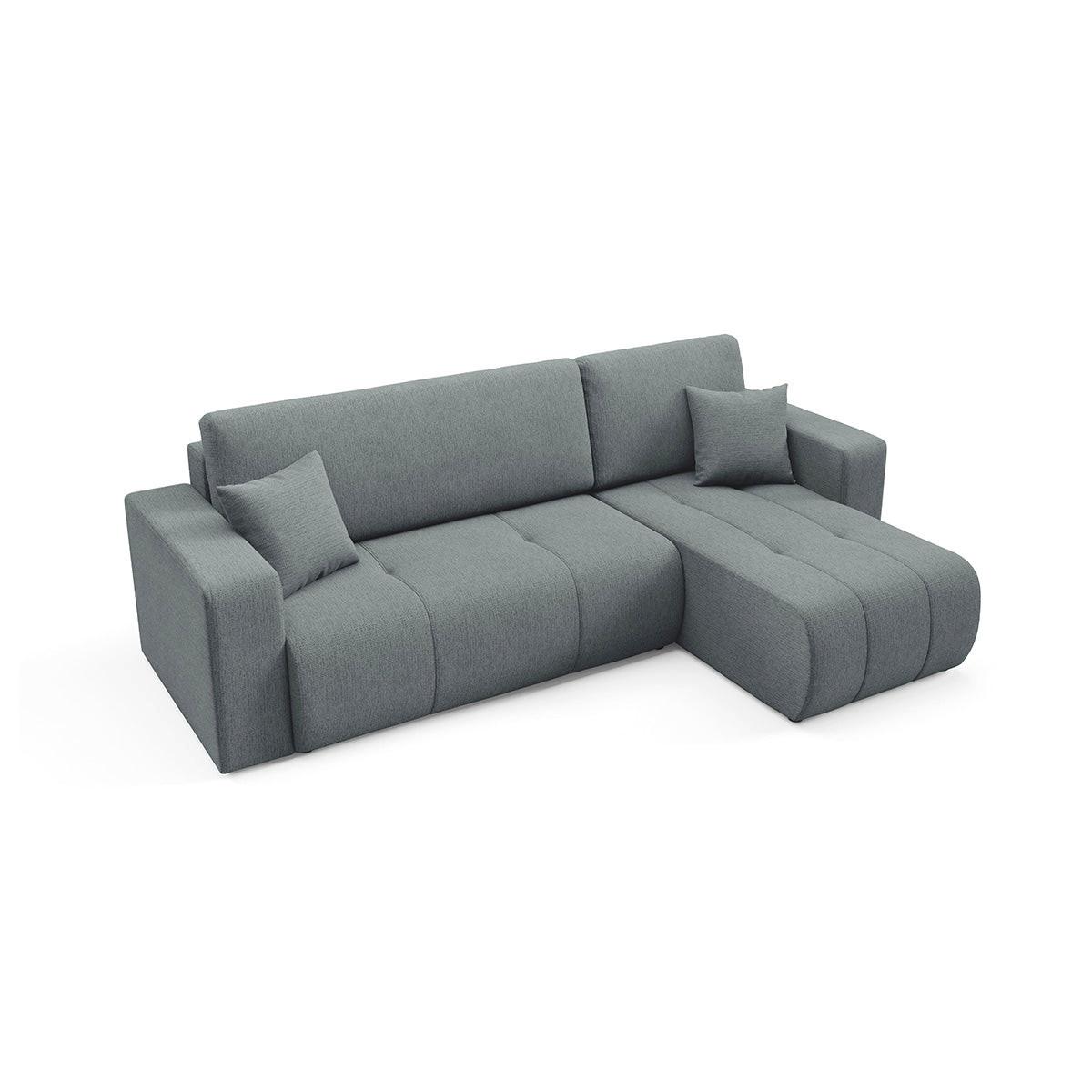 ECKSOFA Vasco 3 Sitzplätze Grau - Grau, Holz (247/145cm) - Petits-meubles