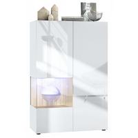 VITRINE Morena Einsatz in Eiche Natur - Eichefarben, Holzwerkstoff (91.5/136.5/37cm) - Vladon