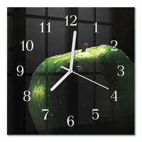 WANDUHR aus Glas 30x30 cm - Apfel - Grün, Glas (30/30/0.4cm) - TULUP