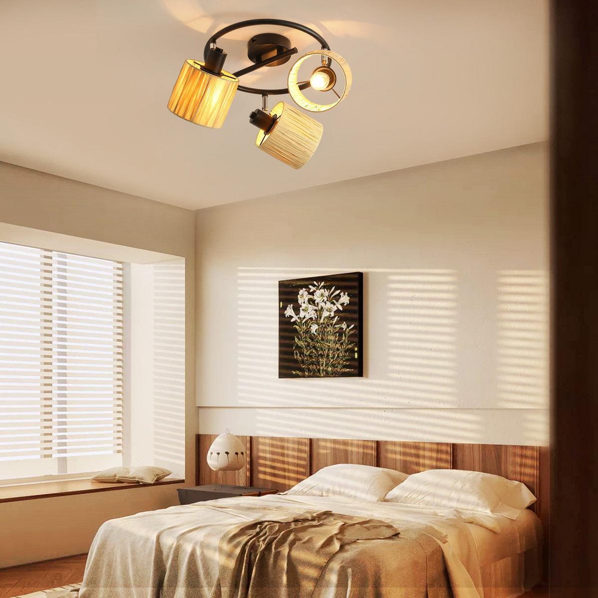DECKENSTRAHLER Leffler 3-flammig 26/22/16.5cm - Schwarz, Metall (26/22/16.5cm) - Nettlife