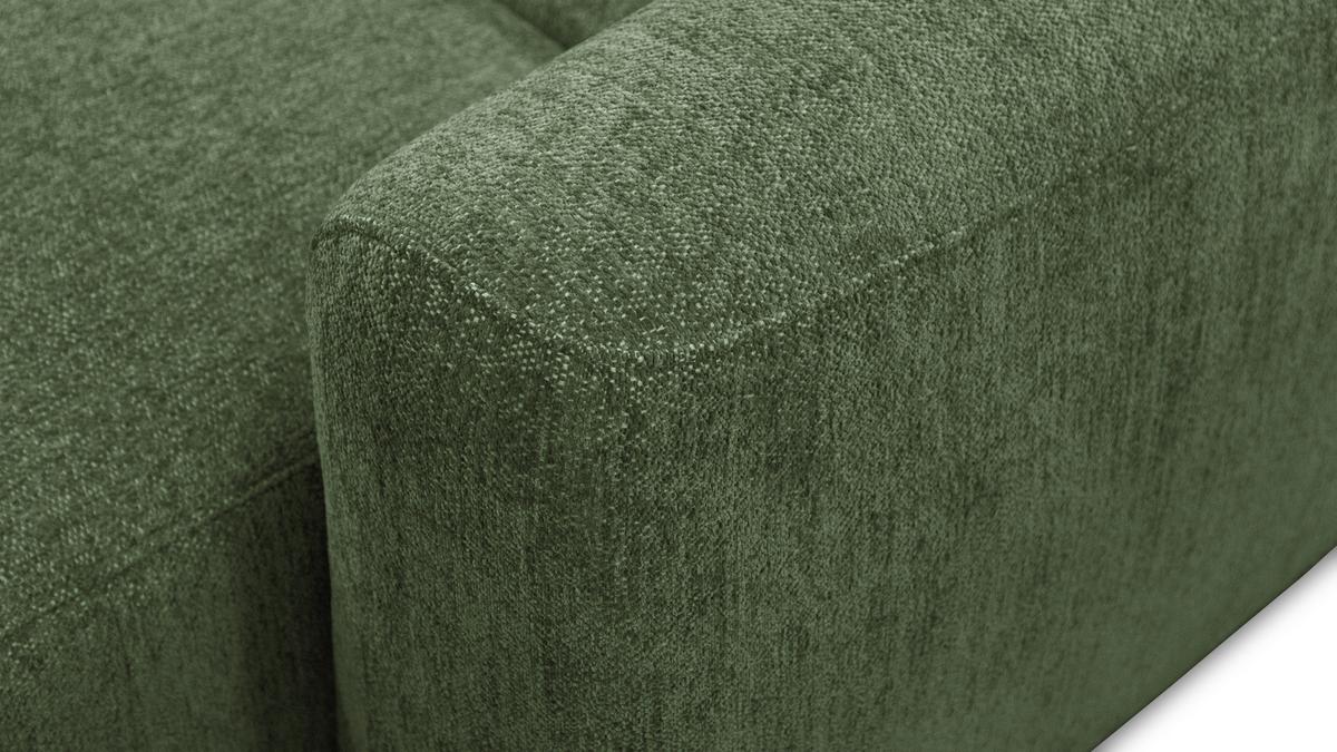 ECKSOFA NERO 4-Sitzer, dunkelgrün - Dunkelgrün/Schwarz, Holz/Textil (272/81/159cm) - Wozimo