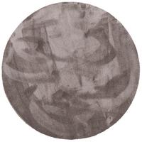 SUPER SOFT HOCHFLORTEPPICH LIVORNO RUND - Taupe, Textil (100/100cm) - Snapstyle
