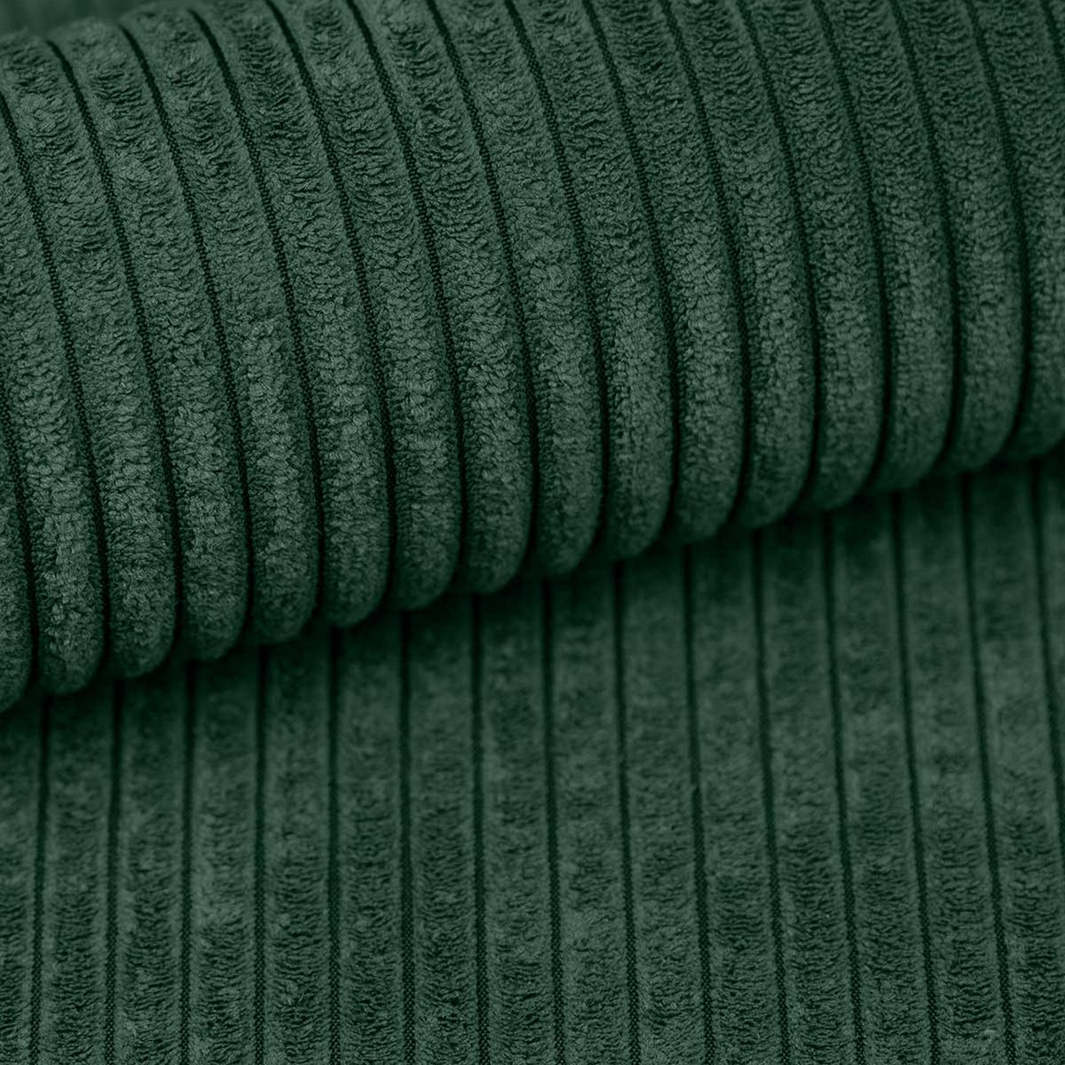WOHNLANDSCHAFT Aydin U Form Grün 338/169/85 cm Cord mit Schlaffunktion - Dunkelgrün/Schwarz, Kunststoff/Textil (338/85/169cm) - AX Living