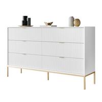 SIDEBOARD CORTADO GOLD KS154 MIT SCHUBLADEN WEISS - Weiß, Holzwerkstoff (154/91/39cm) - Lookway