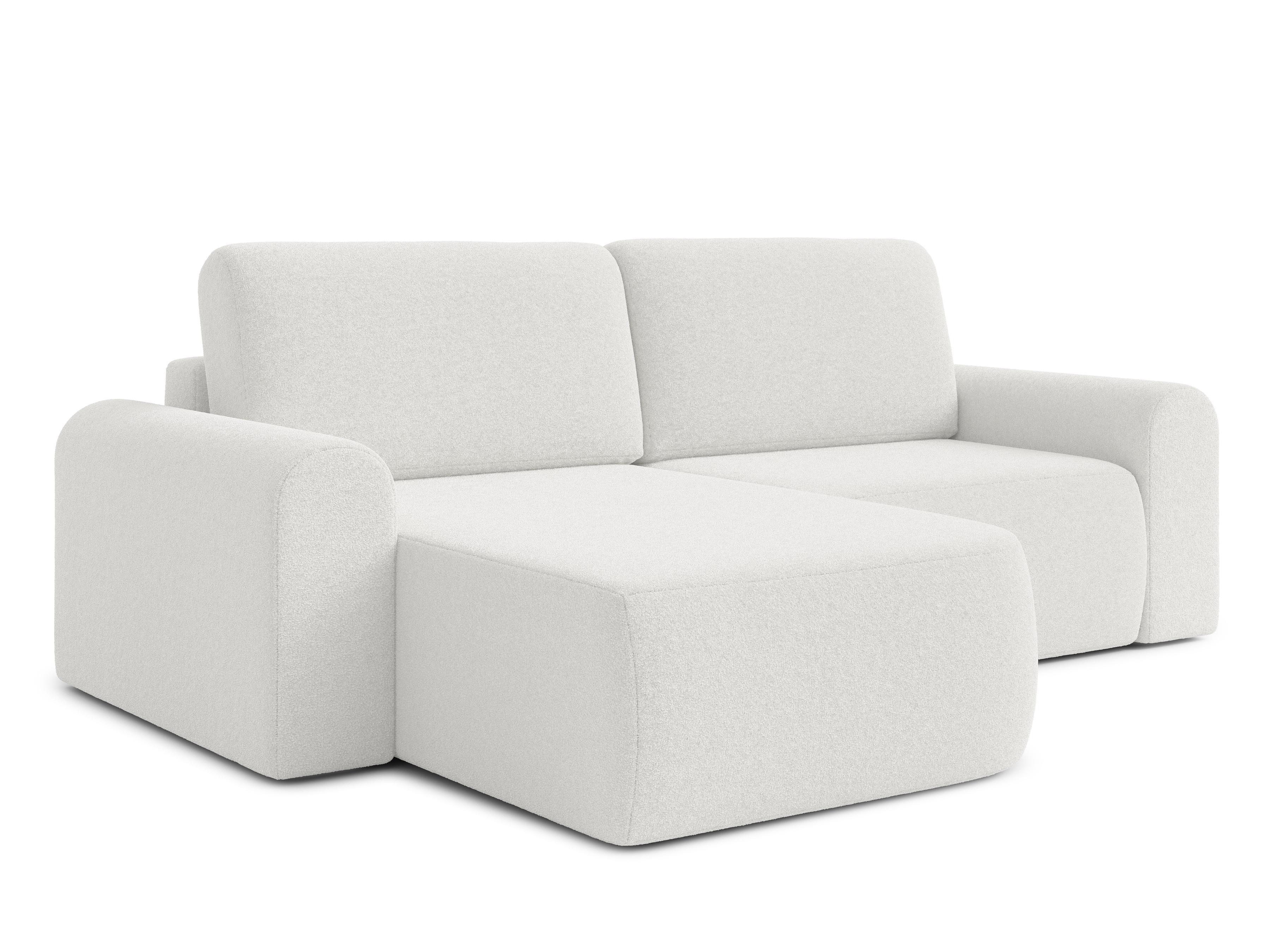 ECKSOFA L Form Otterton Creme 250/180/95 cm Links mit Schlaffunktion - Creme/Schwarz, Kunststoff/Textil (180/250cm) - AX Living