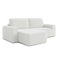 ECKSOFA L Form Otterton Creme 250/180/95 cm Links mit Schlaffunktion - Creme/Schwarz, Kunststoff/Textil (180/250cm) - AX Living