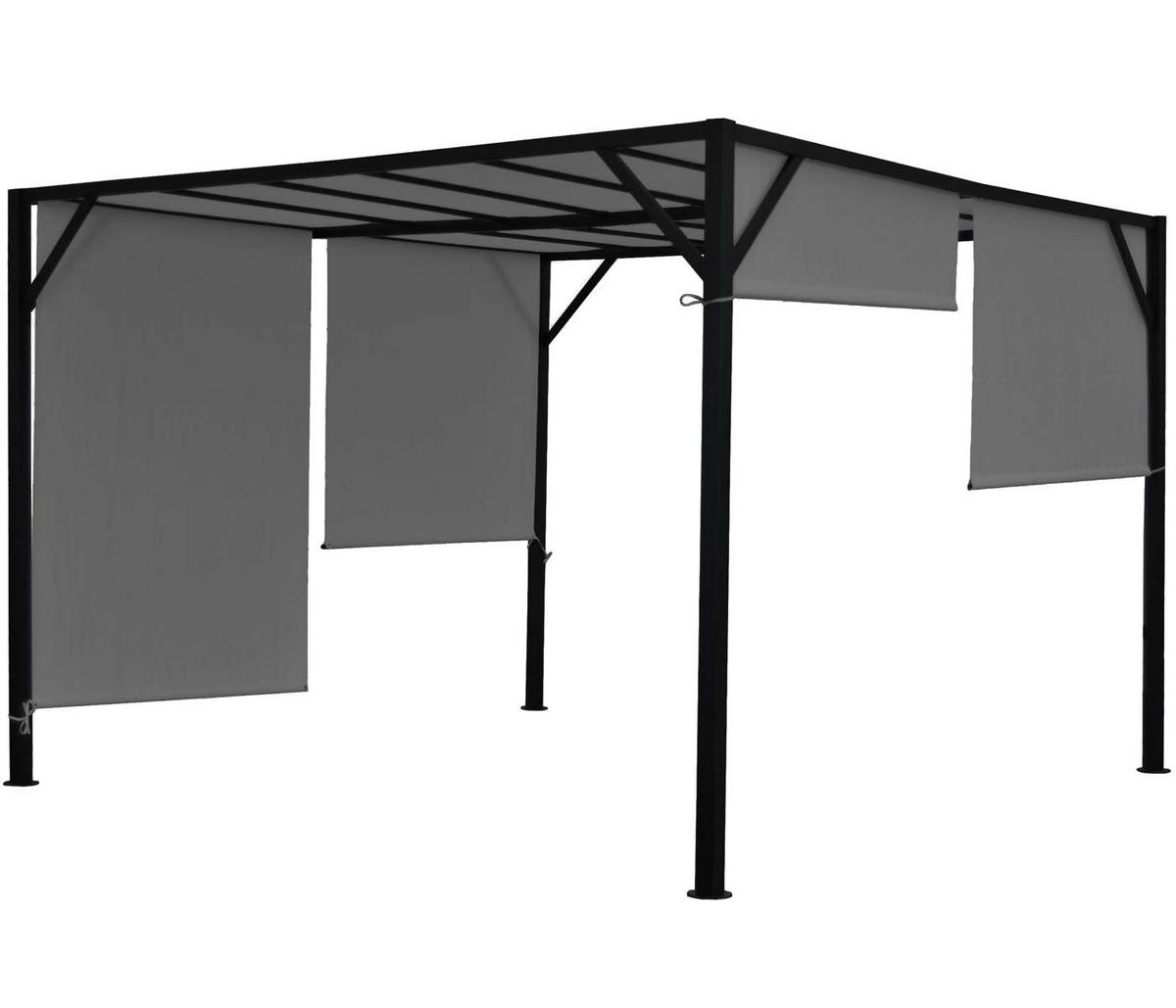PERGOLA BEJA Grau - Grau, Metall (305/212/305cm) - MCW