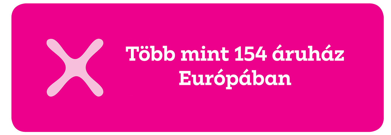 Több mint 154 áruház Európában