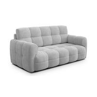 SOFA MELLOW 2,5-Sitzer, hellgrau - Hellgrau/Schwarz, Holz/Textil (183/87/98cm) - Wozimo