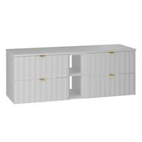 WASCHTISCHUNTERSCHRANK 140.6cm Lexa Weiß - Weiß, Holzwerkstoff (140.6/52.2/46.5cm) - Petits-meubles
