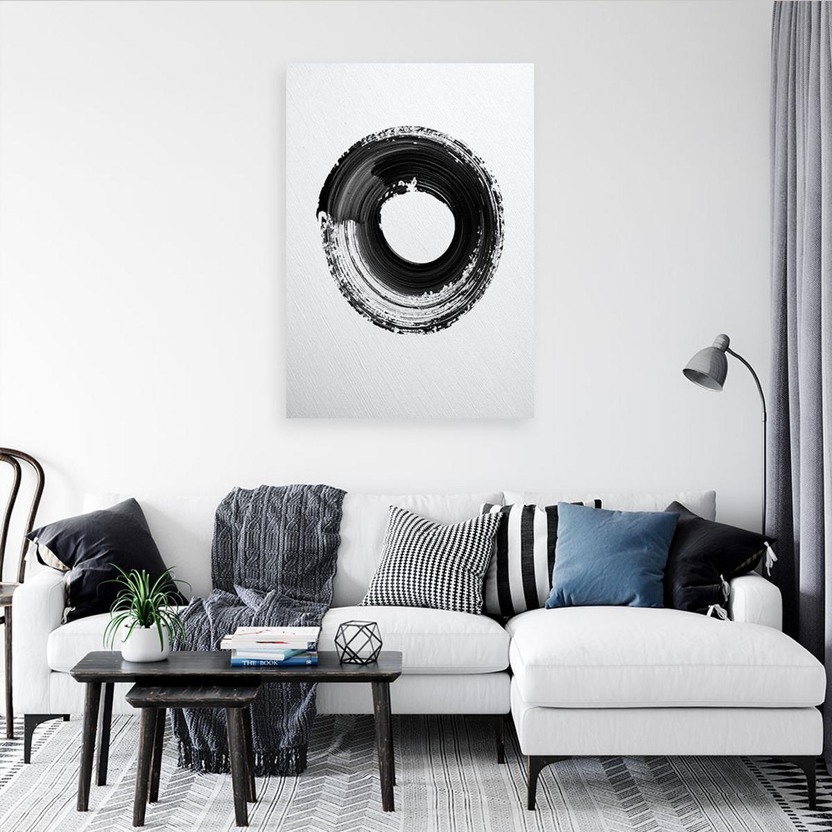 LEINWANDBILD Abstraktion 70x100cm - Schwarz, Textil (70/100cm) - Feeby