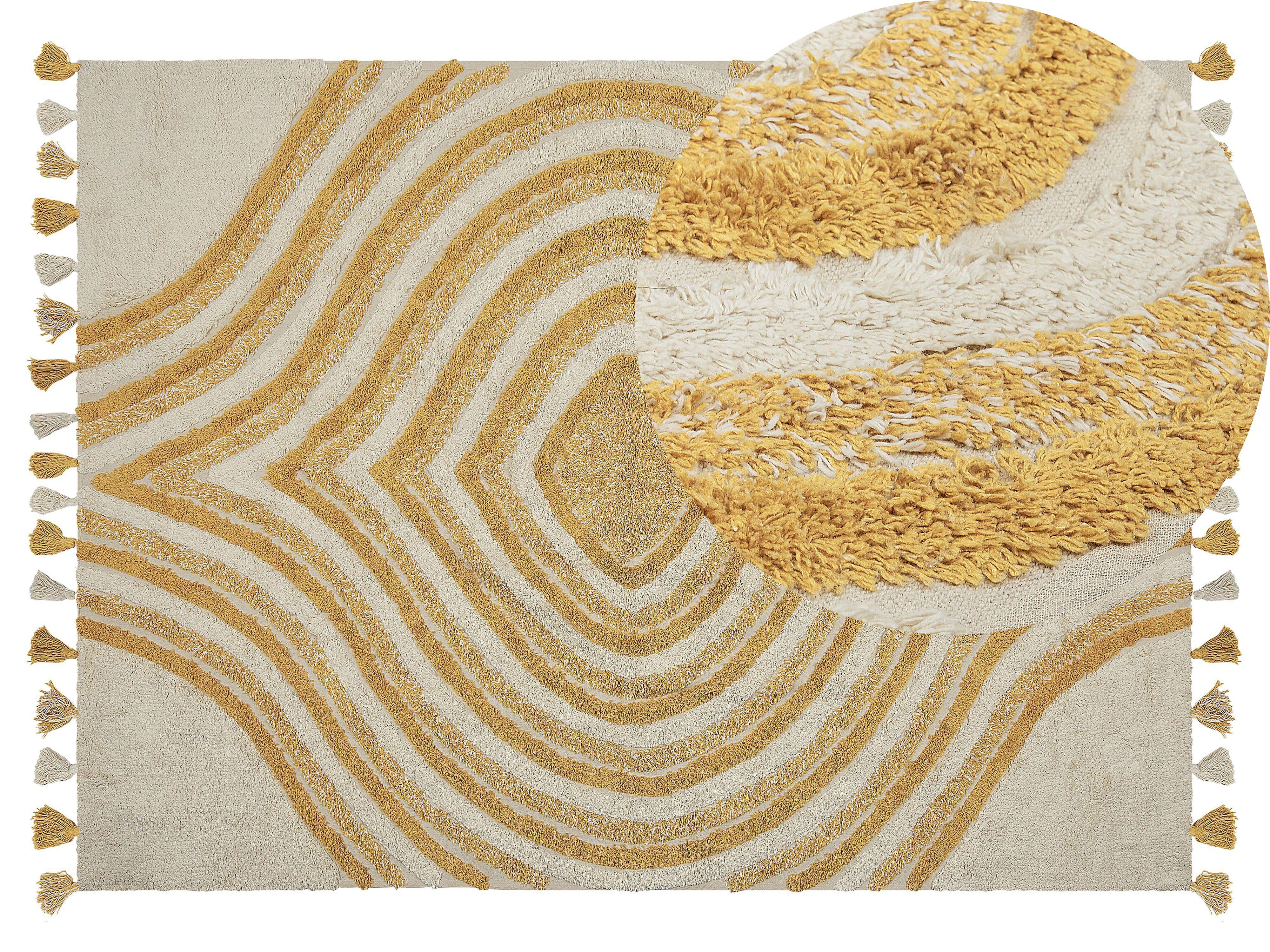 KURZFLOR-TEPPICH Bingol 200/140 cm - Beige, Textil (140/200cm) - Beliani