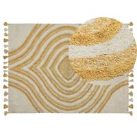 KURZFLOR-TEPPICH Bingol 200/140 cm - Beige, Textil (140/200cm) - Beliani