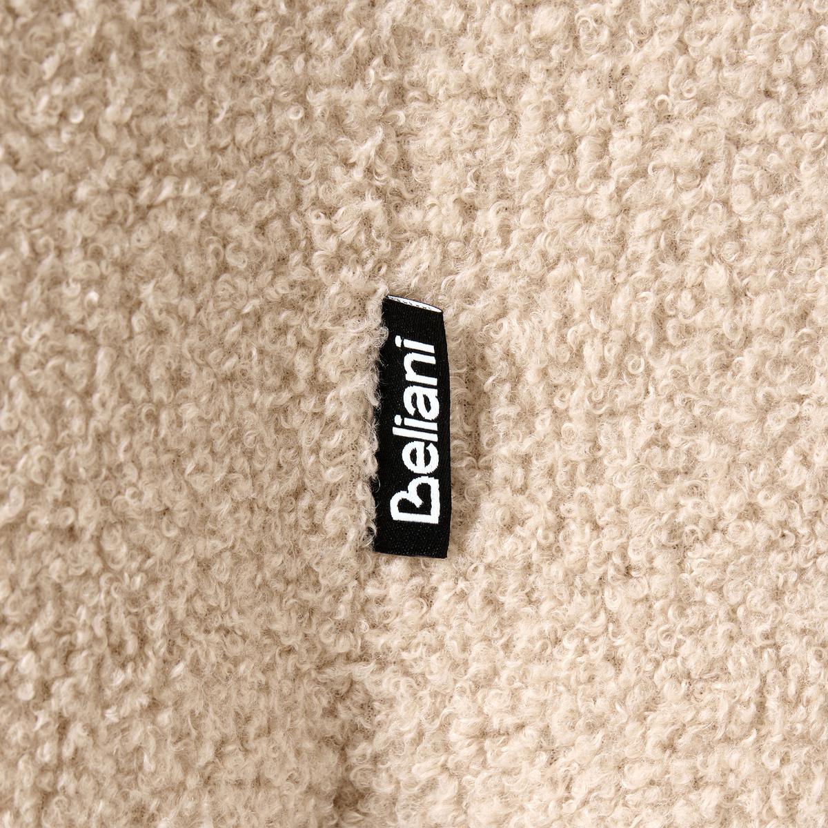 POUF Bouclé Beige Mancos - Beige, Textil (41/44/35cm) - Beliani