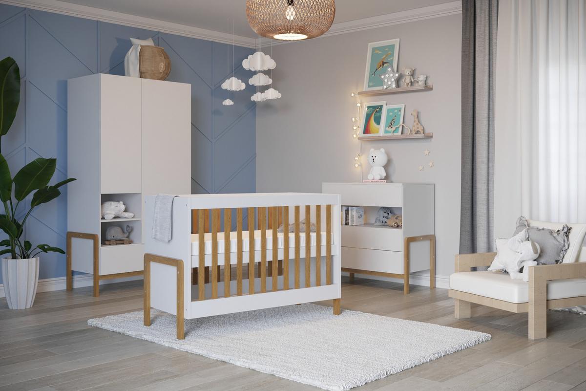 KINDERBETT Viktor ohne Schublade ohne Matratze Weiß 120/60 - Weiß, Holzwerkstoff (60/120cm) - RAUMHIRSCH FURNITURE