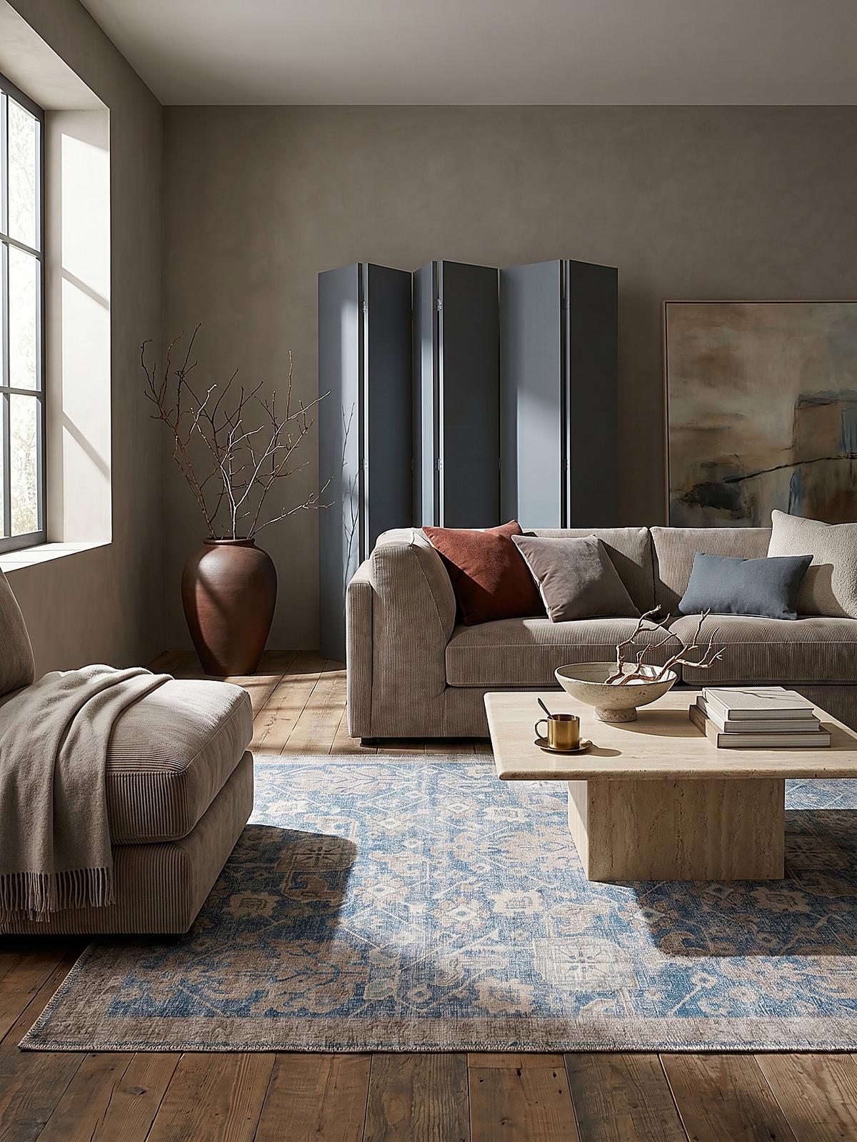 TEPPICH Waschbar HURST, orientalisch, Blau, 152 x 230 cm - Blau, Textil (230/152cm) - KADIMA DESIGN