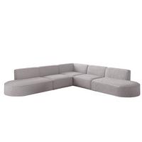ECKSOFA Universal Palma Ascot Bukla - Rosa, Holzwerkstoff/Textil (276/276cm) - Fun Möbel