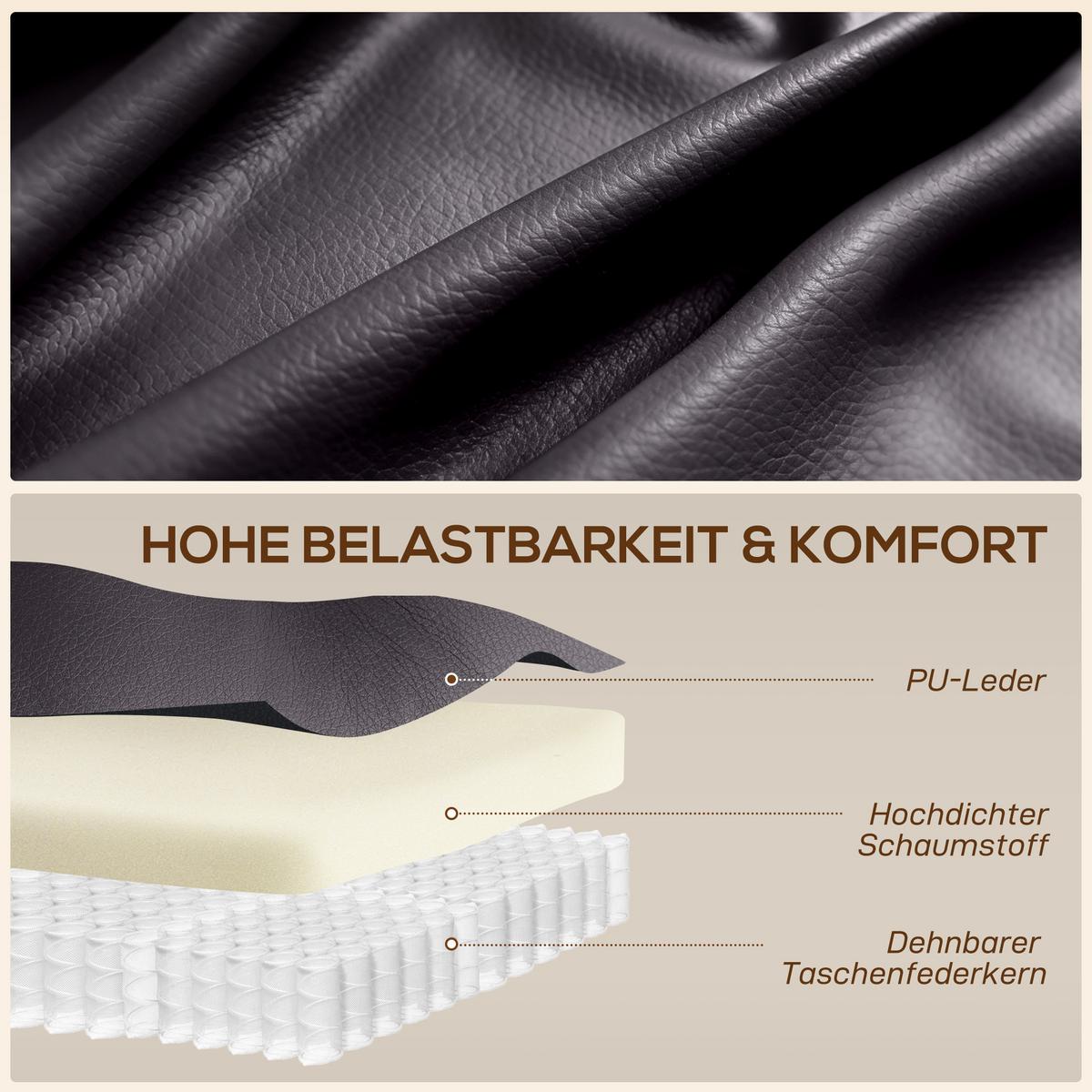 RELAXSESSEL elektrisch verstellbar Massagesessel mit Liegefunktion, Heizung - Dunkelbraun/Hellgrau, Textil (82/103/99cm) - HOMCOM