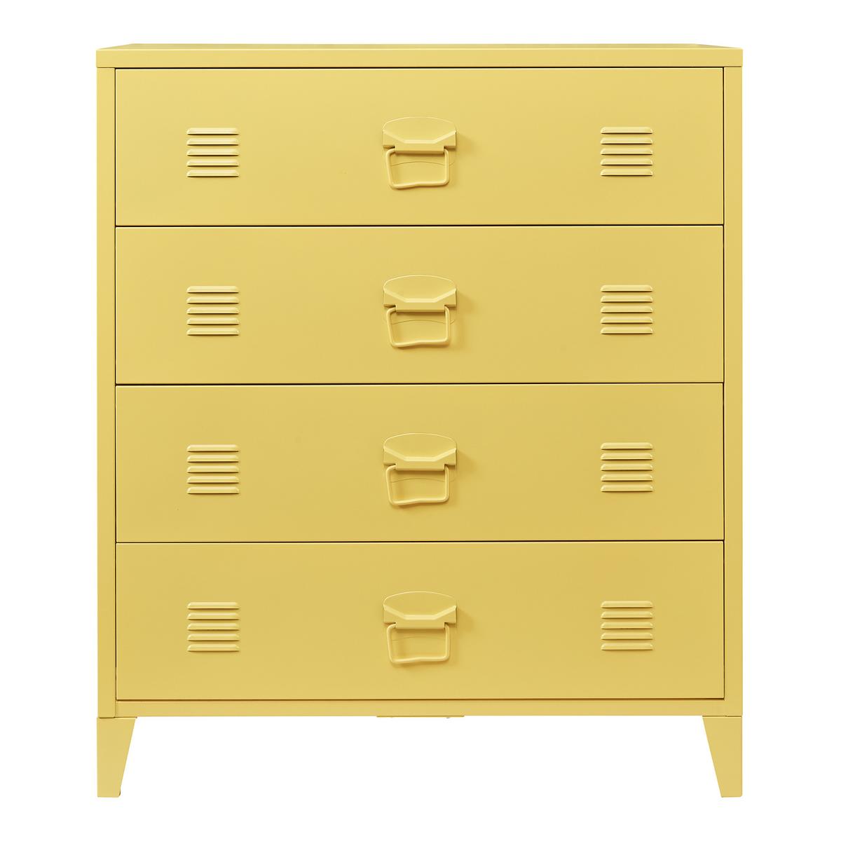 METALLSCHRANK Hämeenlinna - Gelb, Metall (80/92/40cm) - [en.casa]