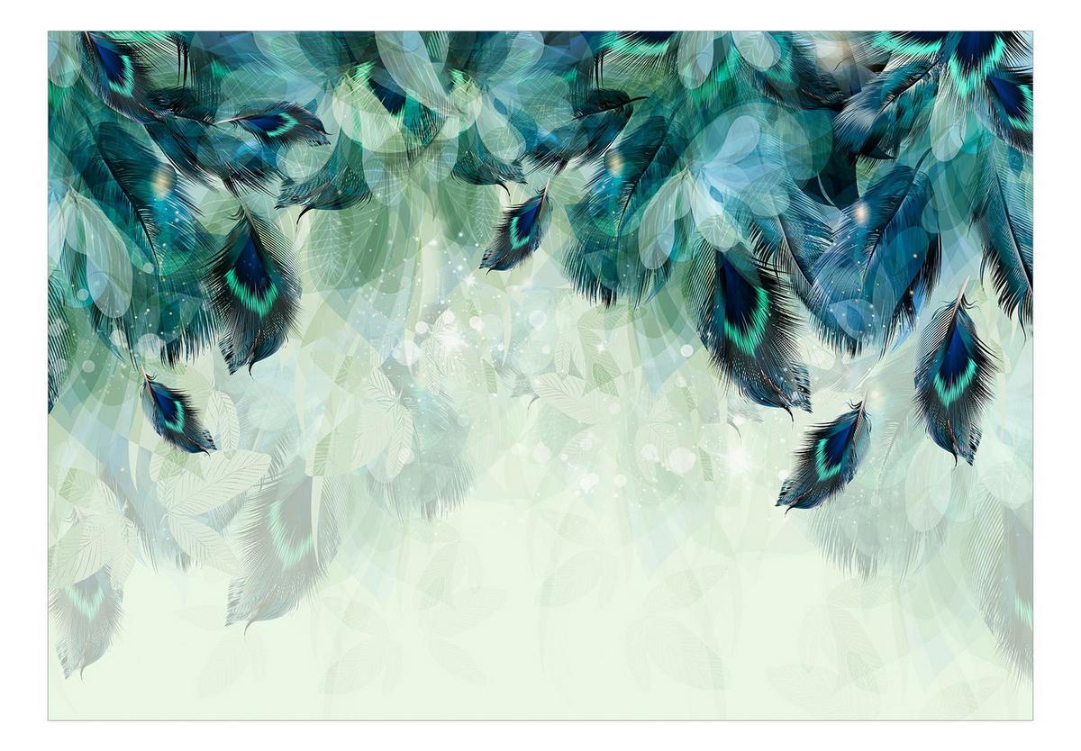 SELBSTKLEBENDE FOTOTAPETE 294/210 cm - Blau/Grün, Kunststoff/Textil (294/1cm) - KUNSTLOFT