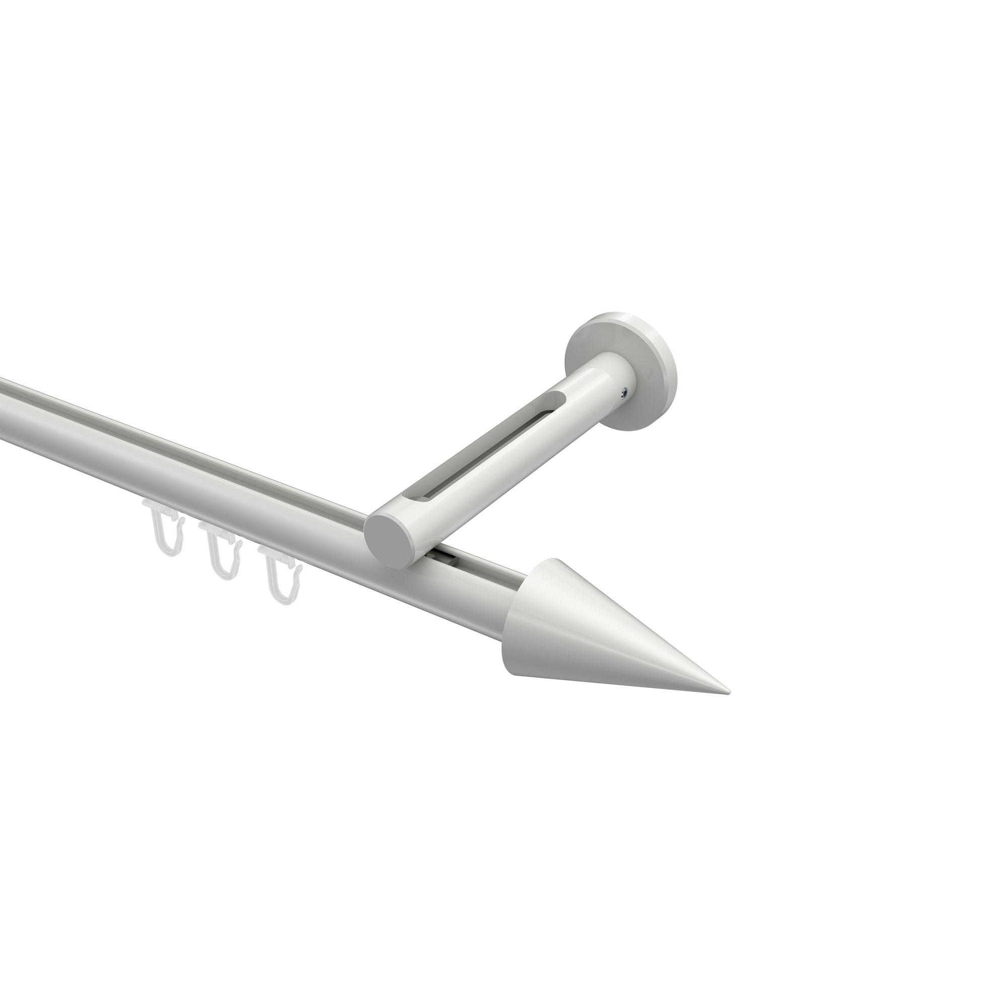 GARDINENSTANGE INNENLAUF Siteno Savio 280 cm (geteilt in 2 x 140 cm), 1-läufig, 20 mm Ø Weiß - Weiß, Metall (280cm) - INTERDECO