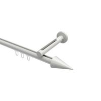 GARDINENSTANGE INNENLAUF Siteno Savio 280 cm (geteilt in 2 x 140 cm), 1-läufig, 20 mm Ø Weiß - Weiß, Metall (280cm) - INTERDECO
