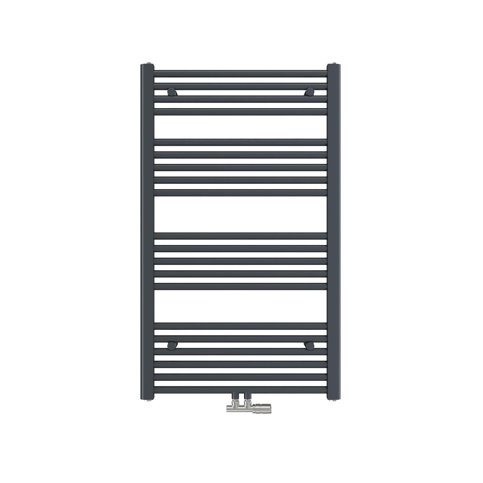 HEIZKÖRPER wasserführender Handtuchheizkörper Anthrazit 100/60/3 cm - Anthrazit, Metall (60/100/3cm) - EMKE