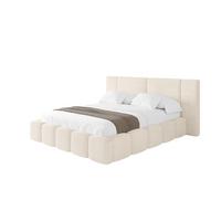 POLSTERBETT mit Bettkasten und Lattenrost, Bett mit Matratze H3/H4 - NILO 120x200 Beige - Creme, Holzwerkstoff/Textil (120/200cm) - ALTDECOR